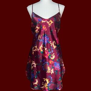 Floral Satin Slip Dress